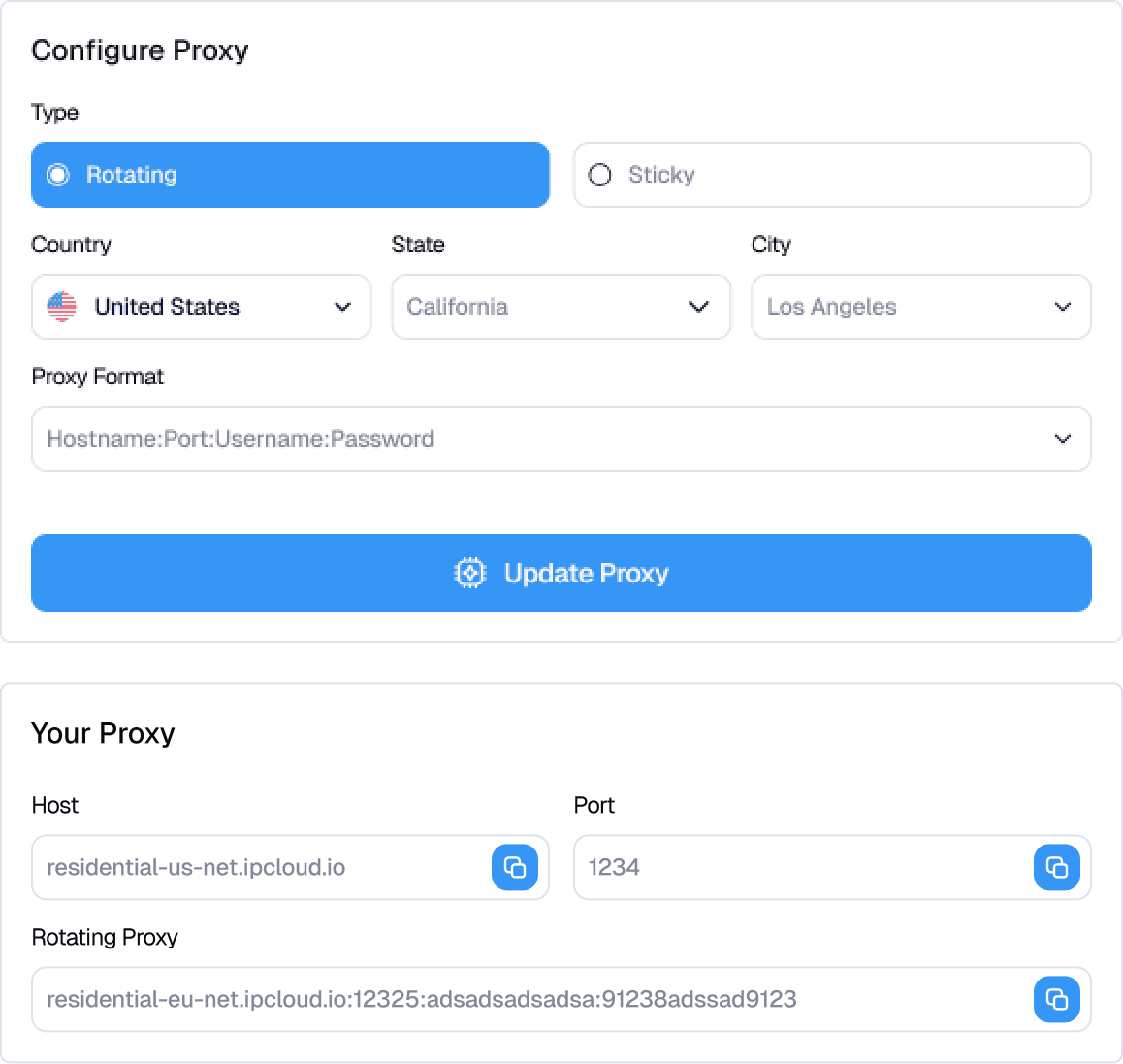 Instant Proxy Generation